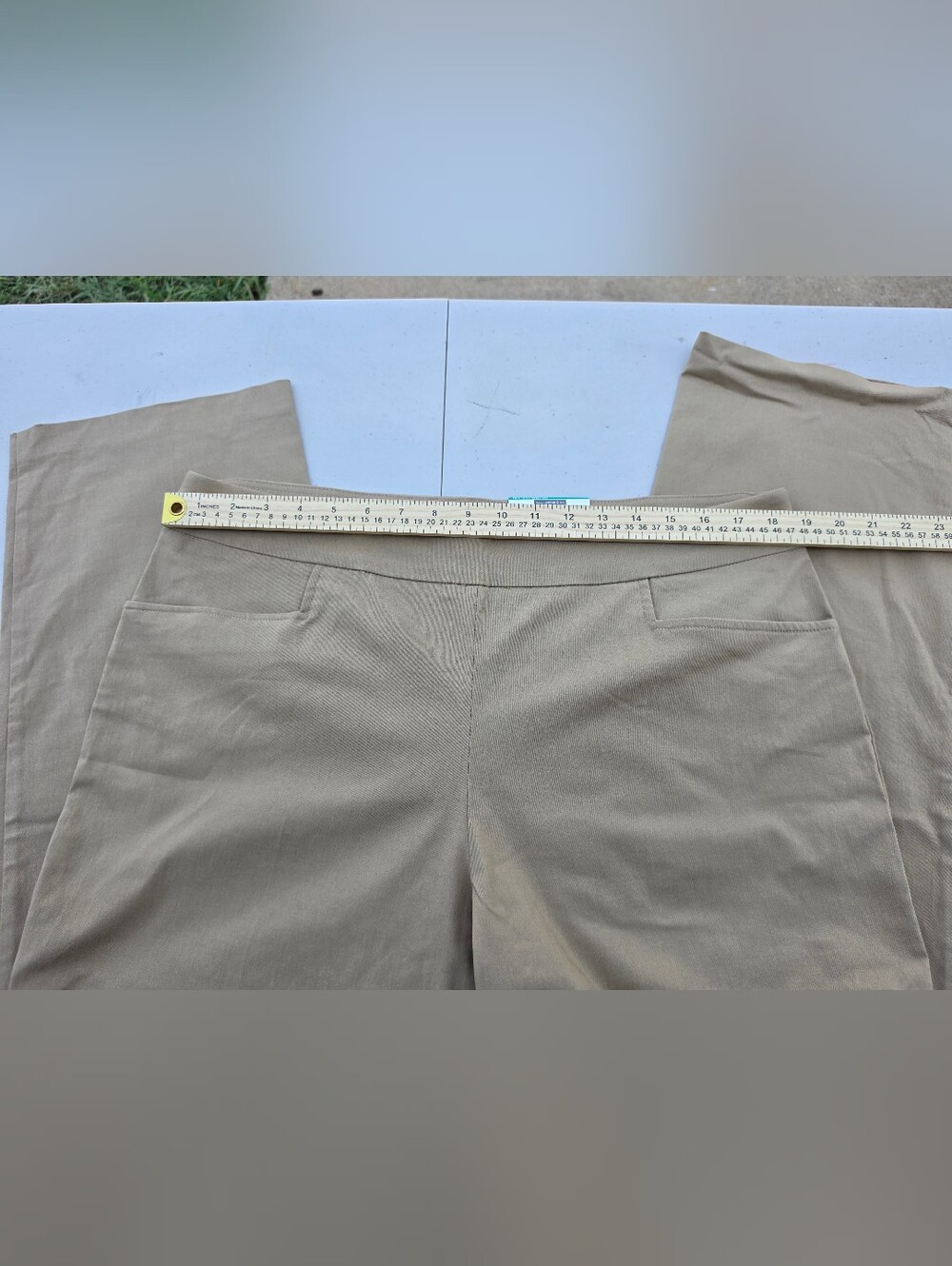 Time and Tru Pull-On Stretch Pants Women's XL (16–18) Average Khaki Straight Leg - Picture 5 of 11
